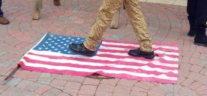 black-supremacist-eric-sheppard-desecrating-the-American-flag2