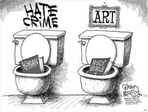 hate-crime-koran-art-bible-blasphemy-sad-hill-news